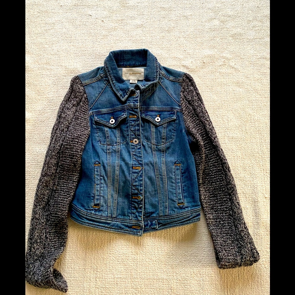 Pilcro and the Letter Press denim jacket with sweater sleeves.  Anthropologie